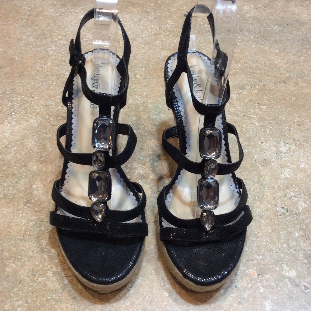 KELLY & KATIE ESPADRILLE WEDGE SANDALS